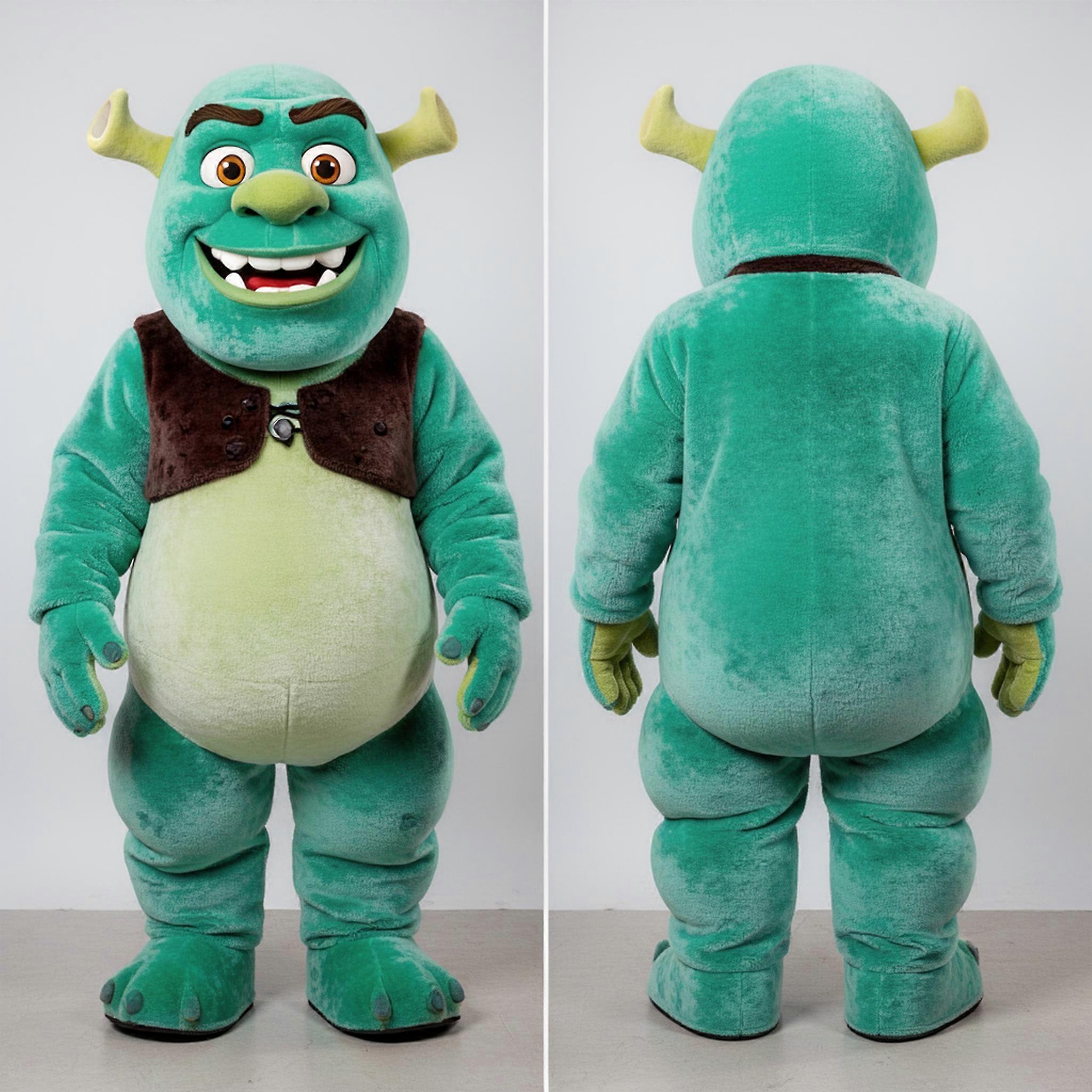 MASTICOT Teal Cartoon Ogre Mascot