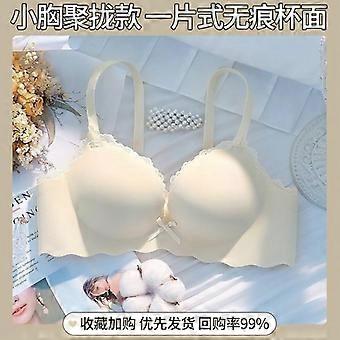 Women Seamless Wire Free Push Up Bra For Small Chest Gather Anti Sagging