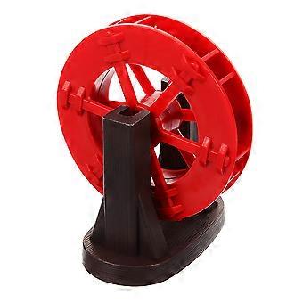 Red ABS Water Wheel Fish Tank Decor for Aquarium Small Windmill
