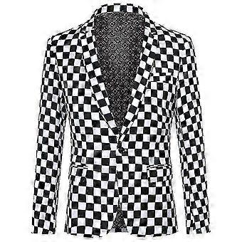 Men's Blazer, Lightweight Stretch Wool Blend, With Single Button Closure  WD