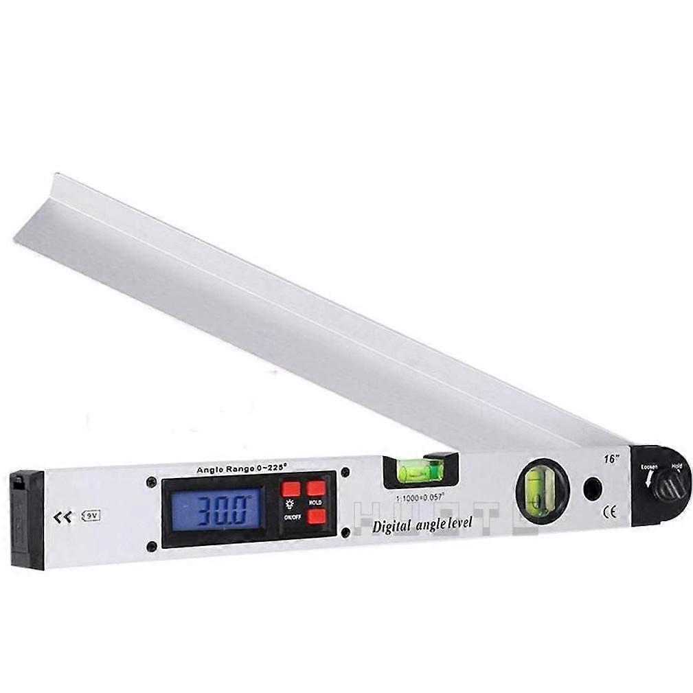 2 in 1 400mm Digital Angle Ruler Protractor Level for Construction Goniometer Ruler with Bubble Vials
