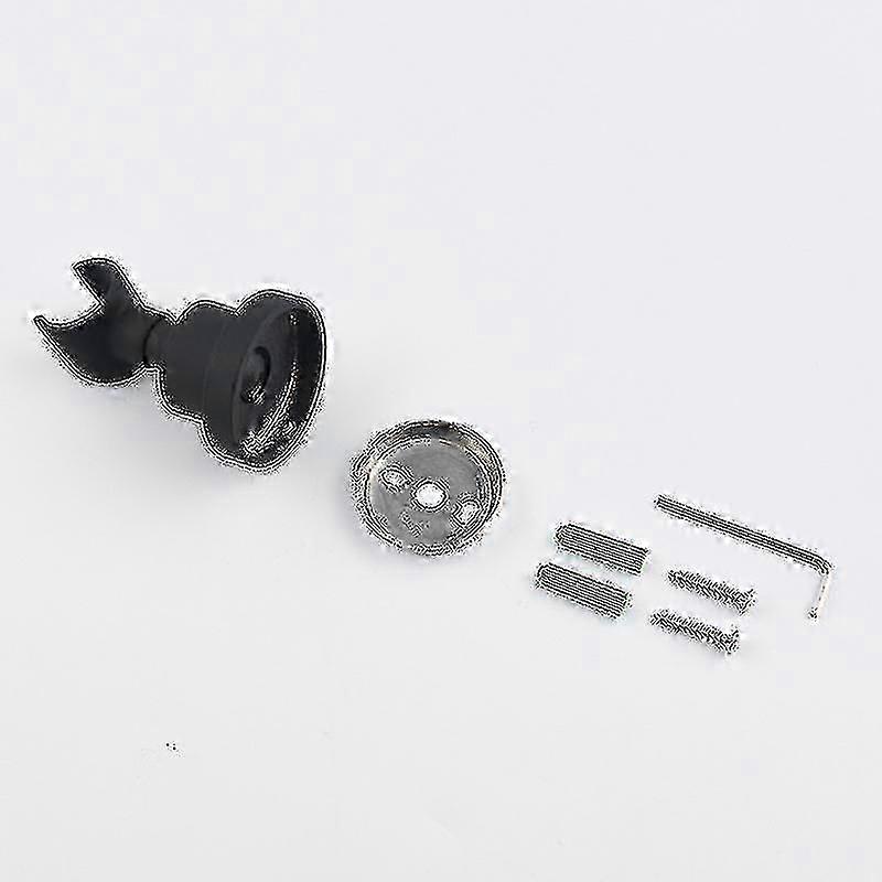 Black Shower Head Holder 360 Rotatable Compatible with Wall Mounting
