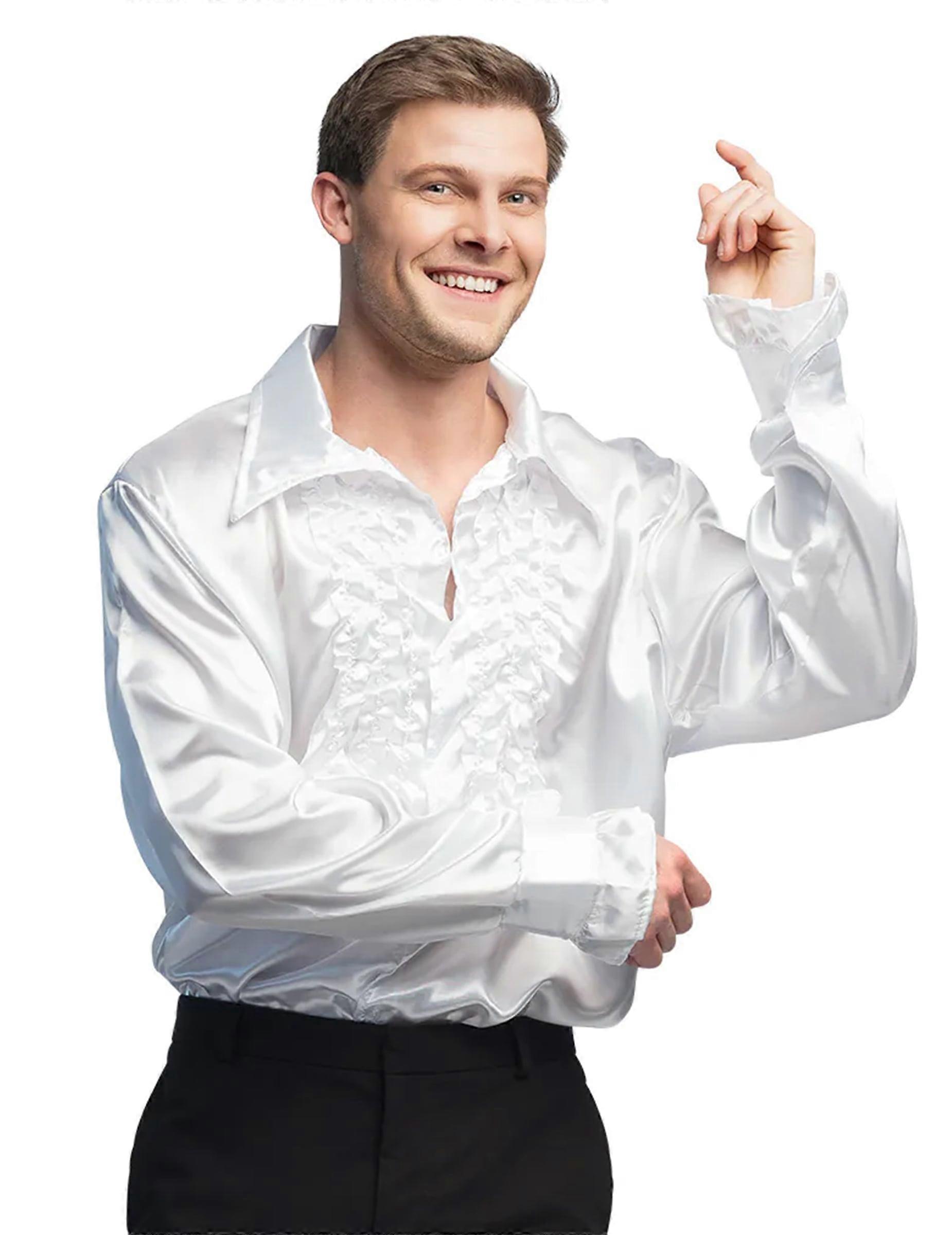 Men's white disco shirt