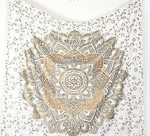 Green Gold Ombre Mandala Tapestry