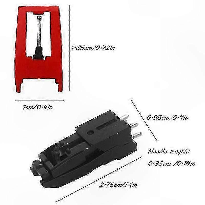 Replacement Stylus Needles for Turntable LP Record Players (4 Pack)