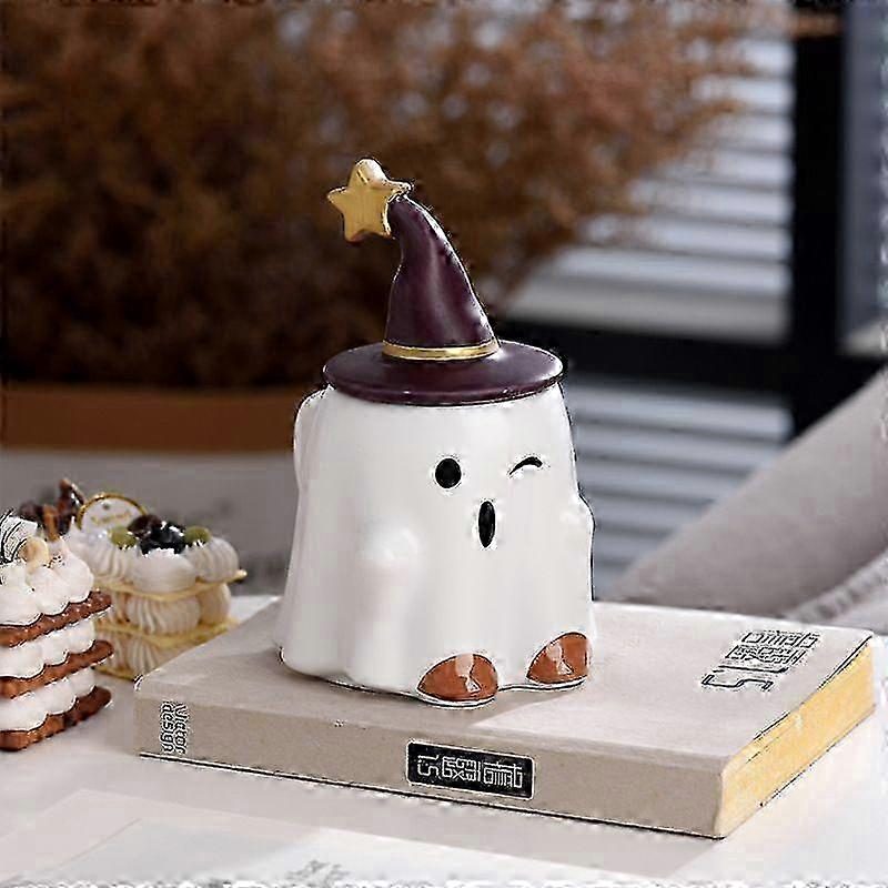 White Pumpkin Ghost Ceramic Halloween Mug