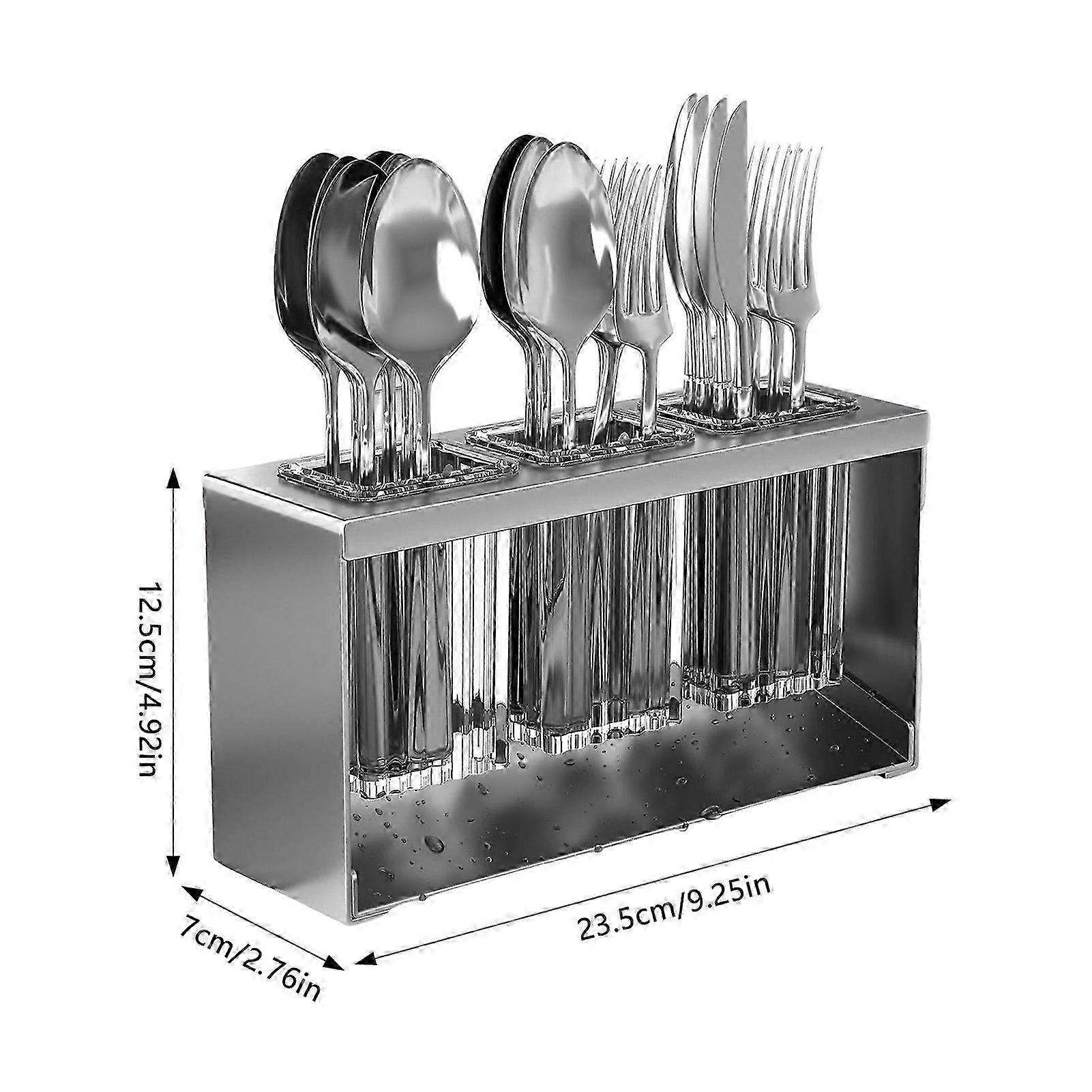 3-Compartment Draining Utensil Holder