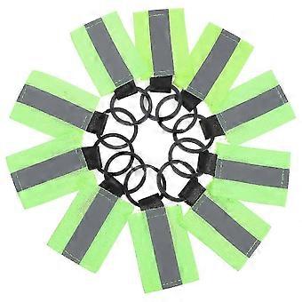 10 stks Reflecterende Sleutelhanger Tags Reflecterende Rits Trekkers Stijlvolle Hanger Sleutelhanger Reflectoren