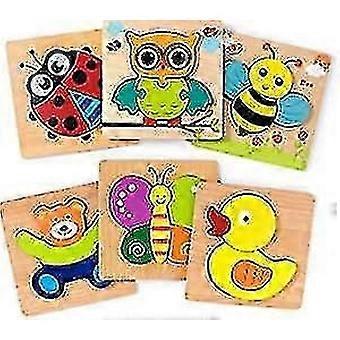 Holz Kleinkinder Puzzles 6 Puzzles Early Learning Geschenk für Babys