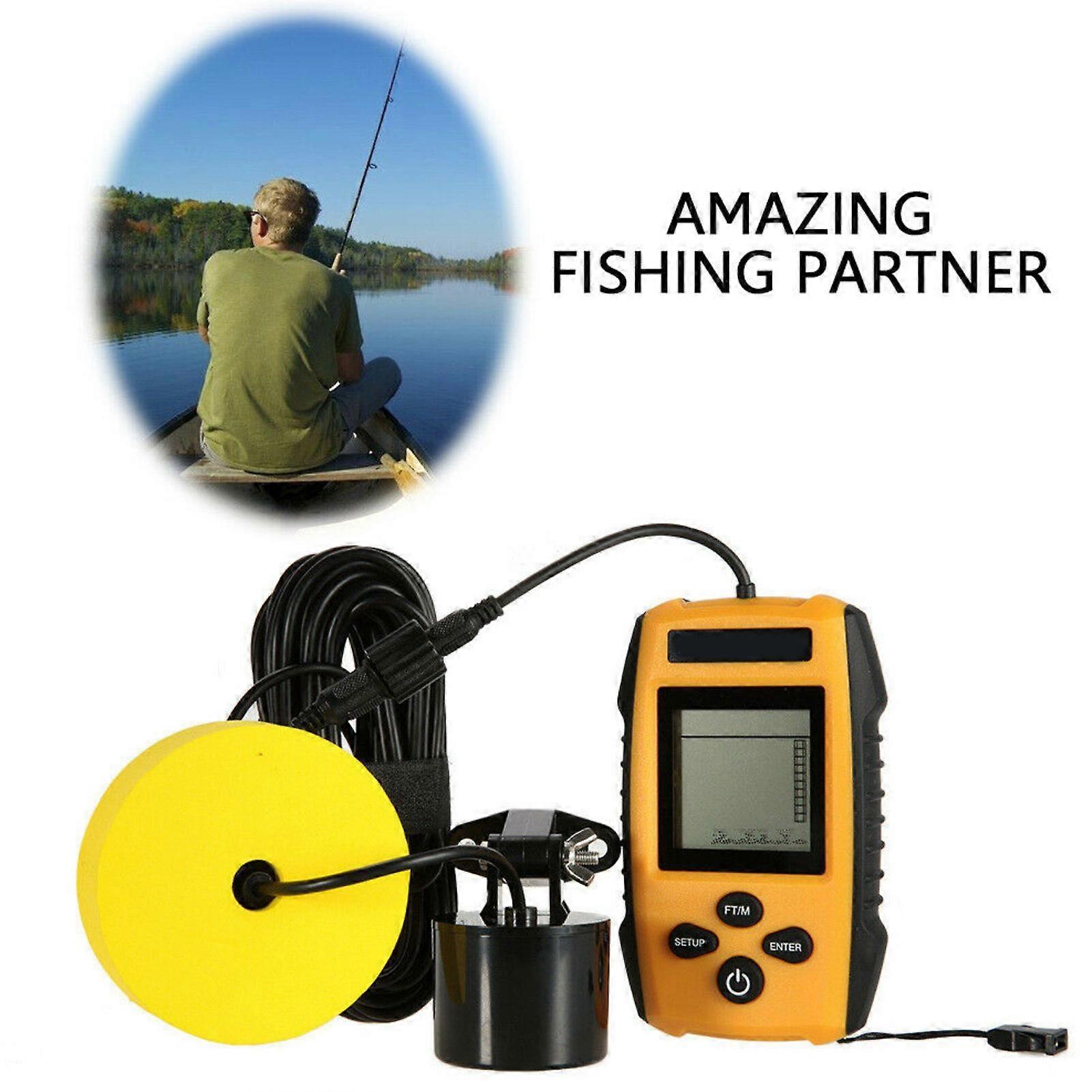 Plastic TL88E Wired Fish Finder with Sonar Sensor LCD Display 5 Modes Sensitivity Options