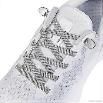 No-lace, elastic shoelaces, suitable for adults and children.
