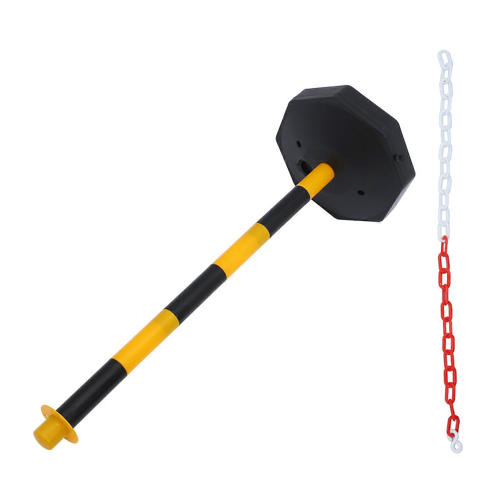 Traffic Delineator Post with Safety Chain for Outdoor Use 1Set