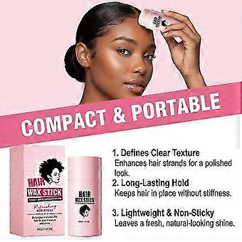 NonGreasy Hair Wax Stick for Flyaways Frizz Control Pomade Build Natural Voluminous Texture AntiCollapse Styling for Neat Hairstyle Finishing-jry