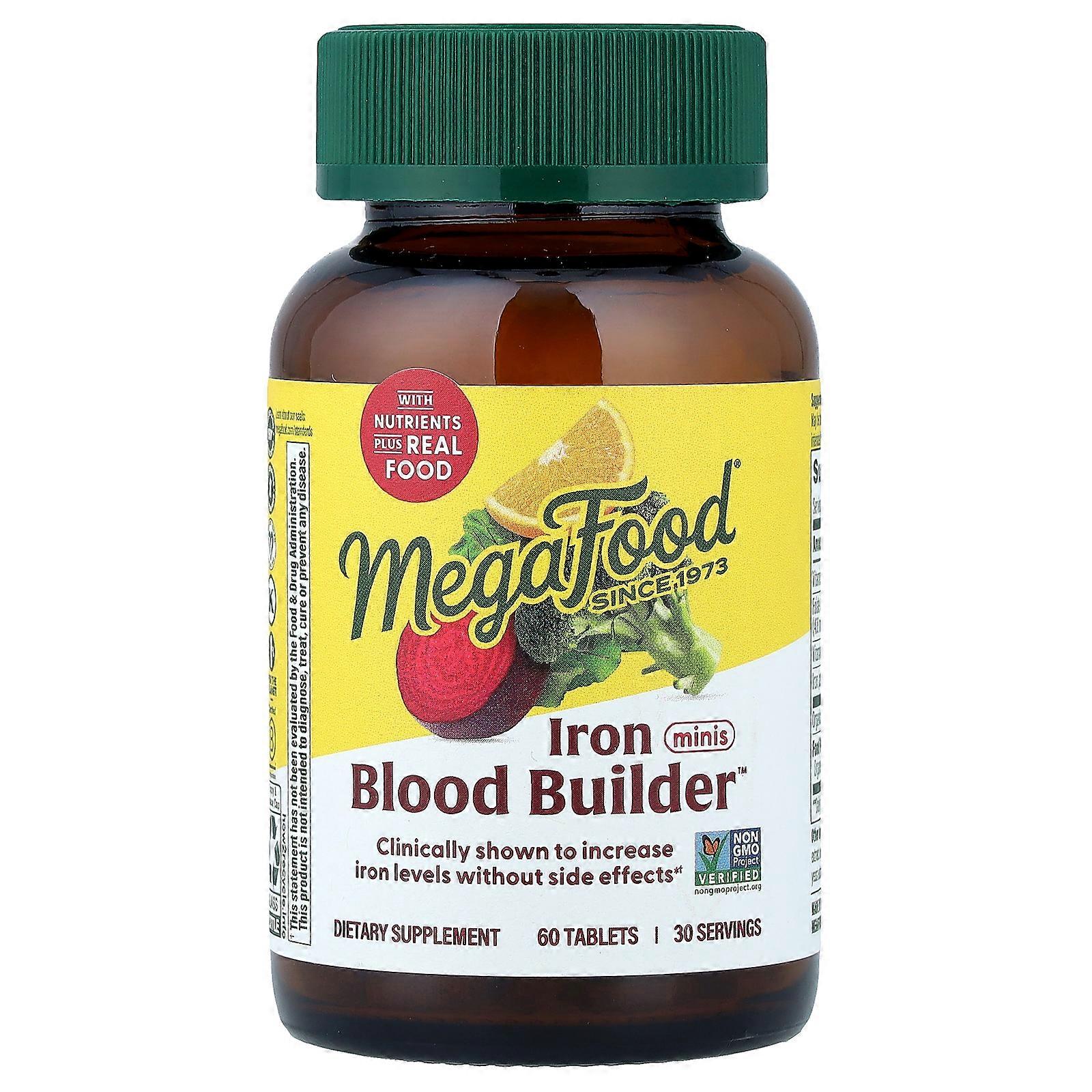 2 x MegaFood, Blood Builder Minis, Iron, 60 Tablets