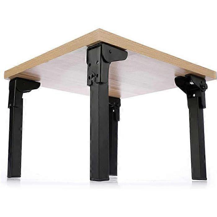 Foldable hairpin table legs Self-locking hinges Practical foldable table legs Black (20 cm)