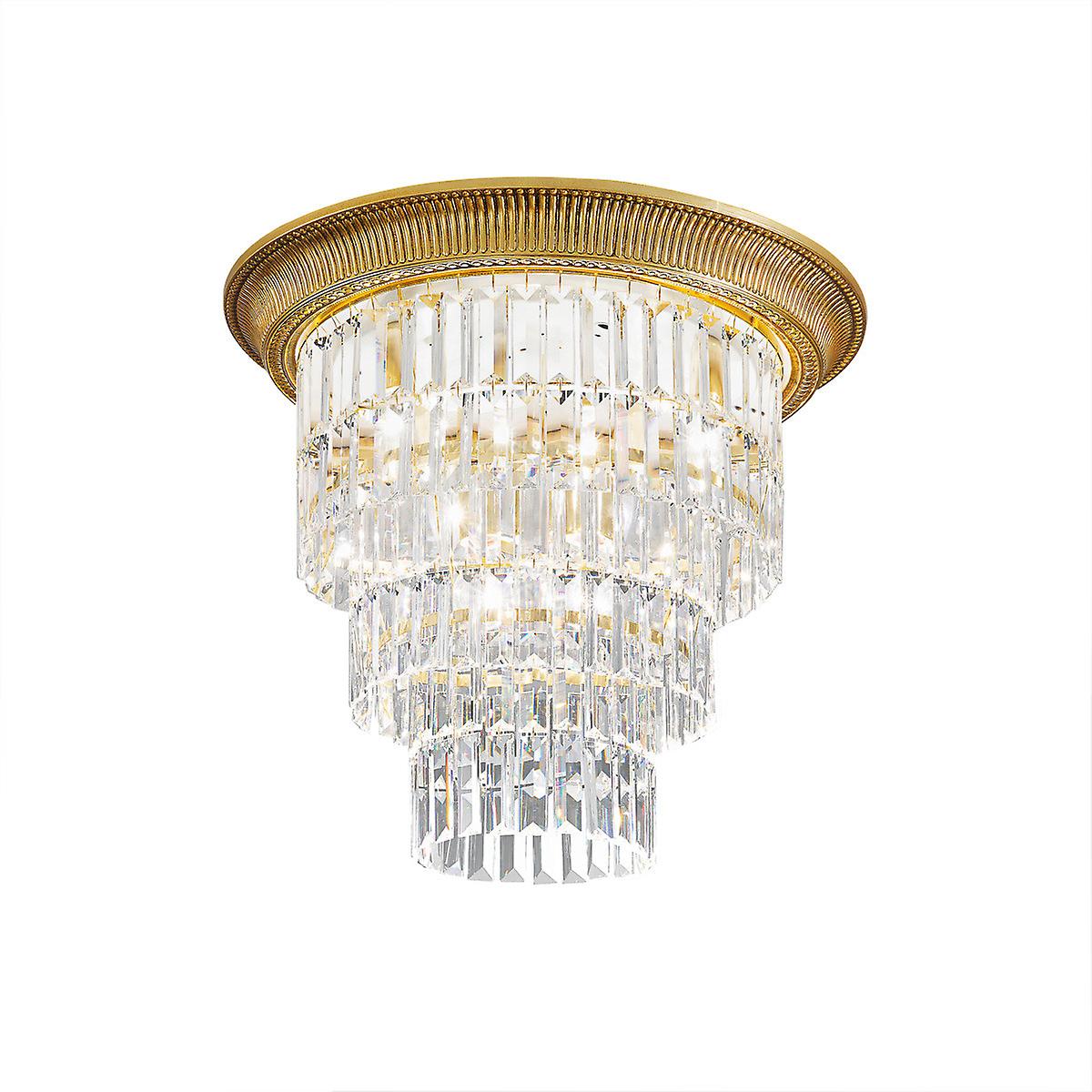 Milord Crystal Ceiling Light 4 Light French Gold