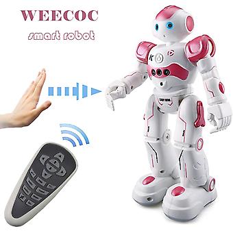 Robot Toys Gesture Sensing Smart Robot Toy for Girls Can Singing Dancing Speaking Christmas Birthday Gift (Pink)