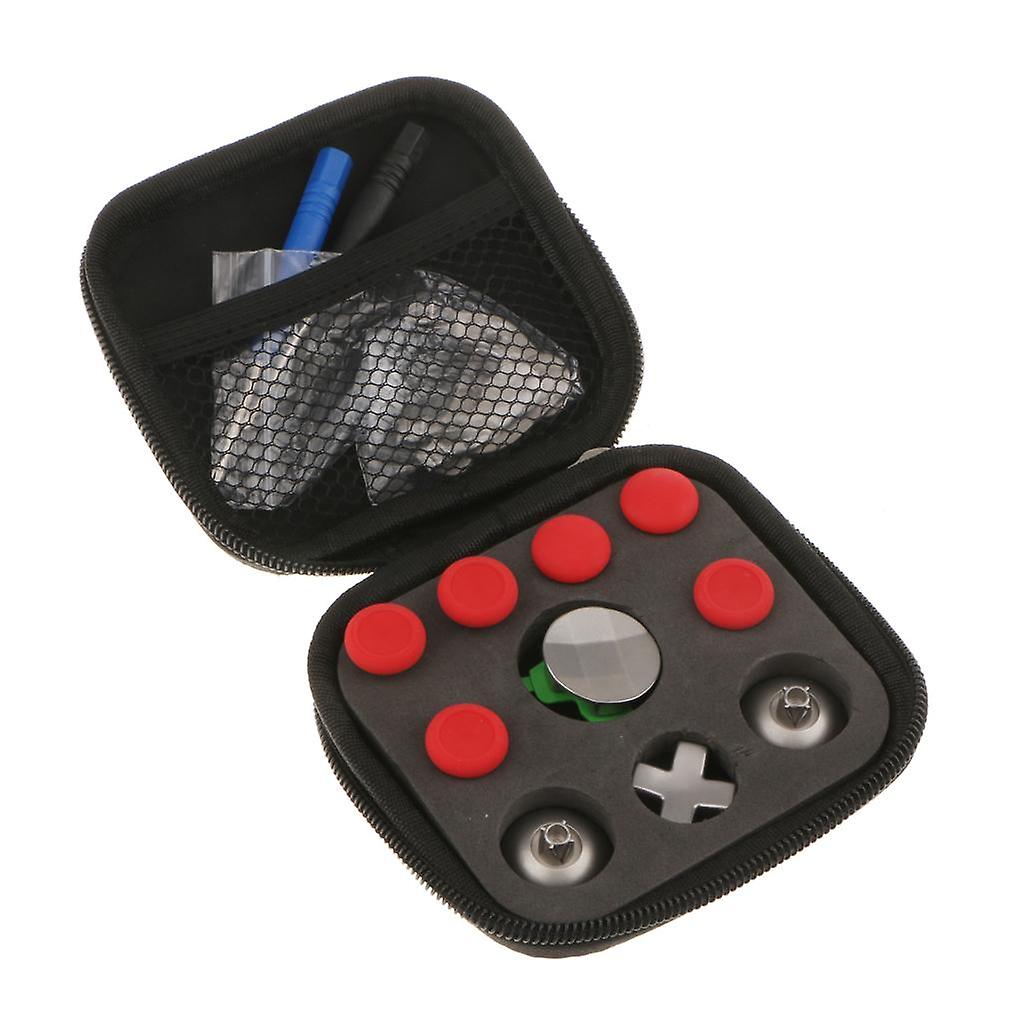 Metal Alloy Bumper Trigger Button Set for   One Elite Controller Red