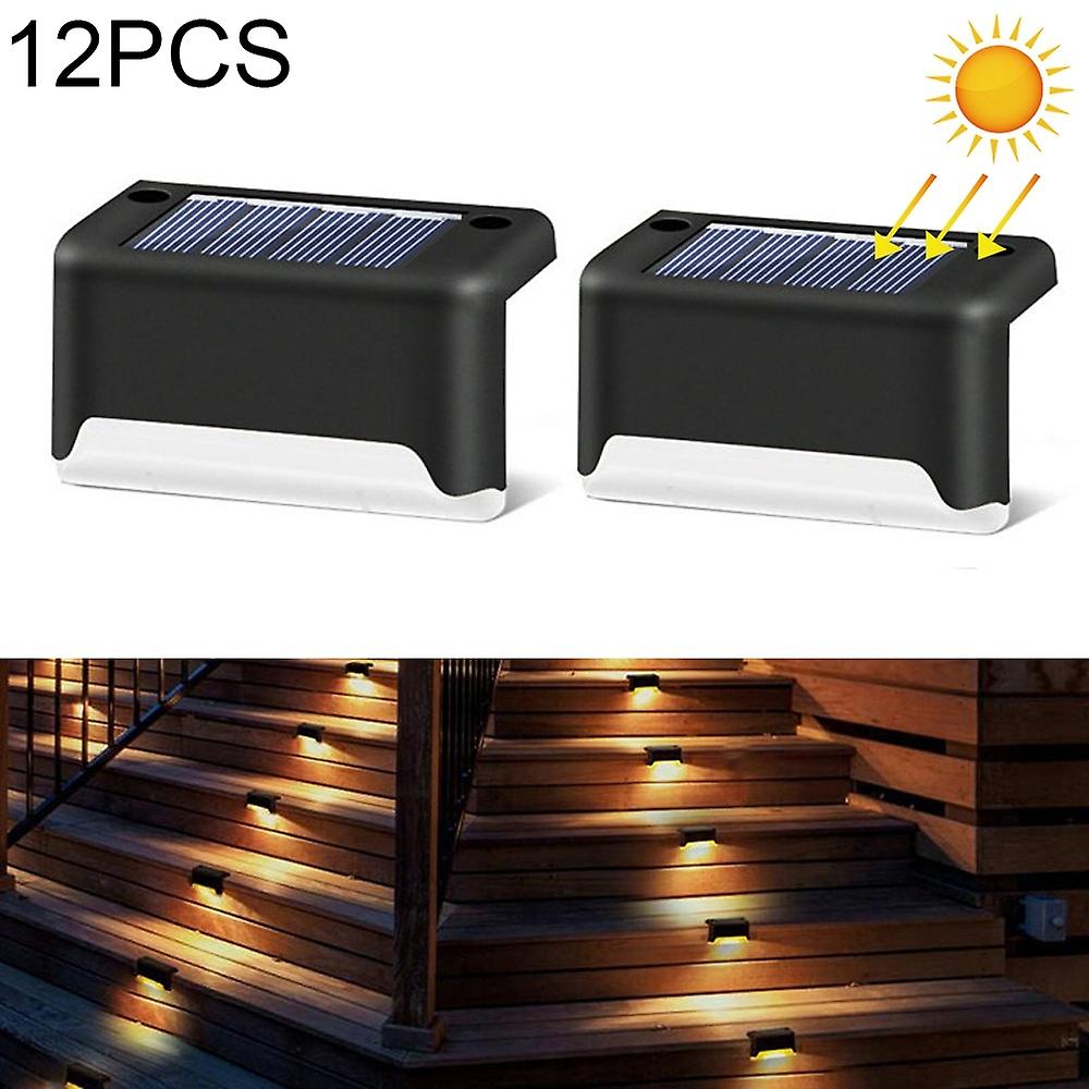 12 PCS Solar Powered LED Outdoor Stairway Light