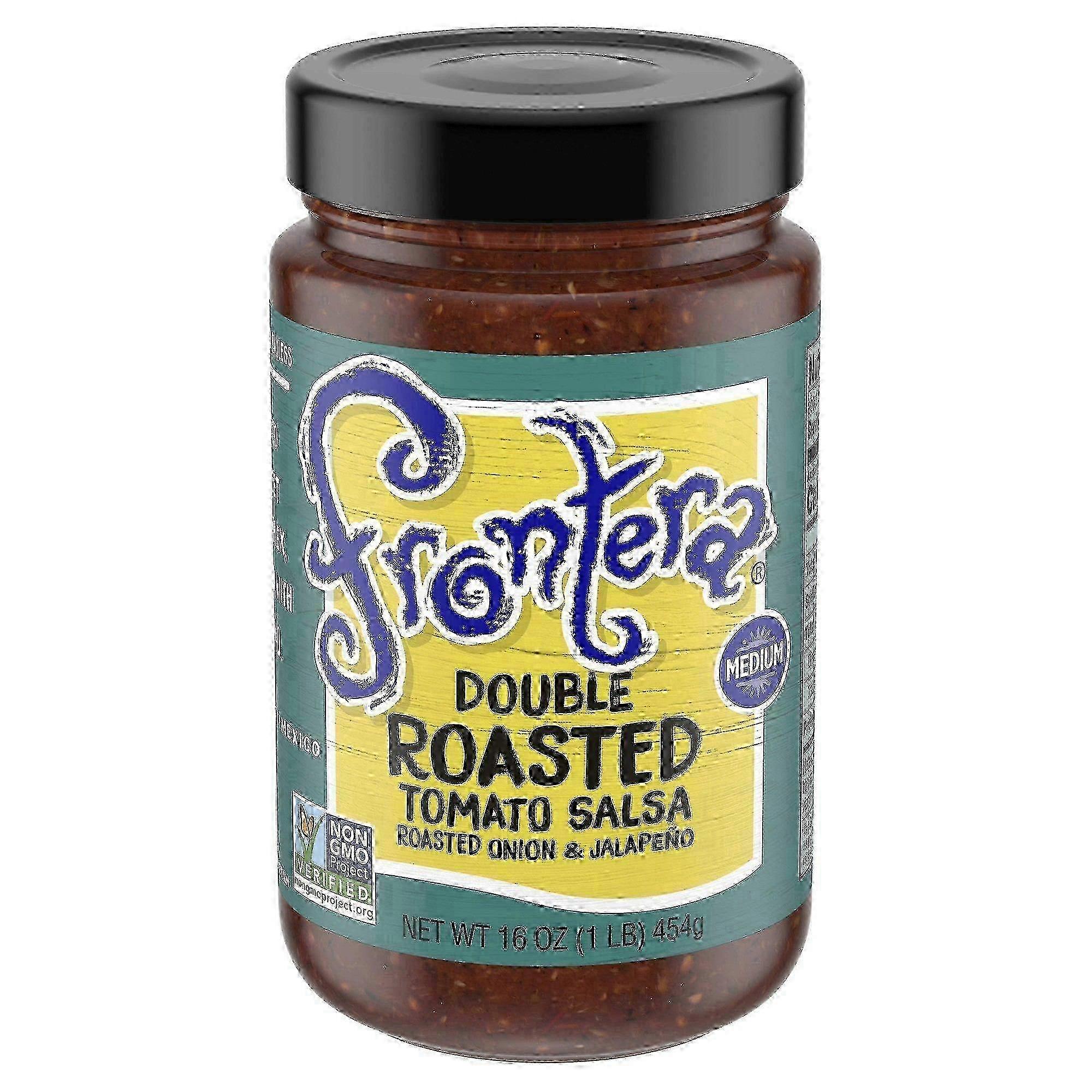 Frontera Gourmet Mexican Double Roasted Tomato Salsa, Medium, 16 Oz