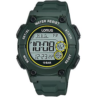 Lorus sport mann Digital Menns kvarts klokke med silikon armbånd R2333PX9