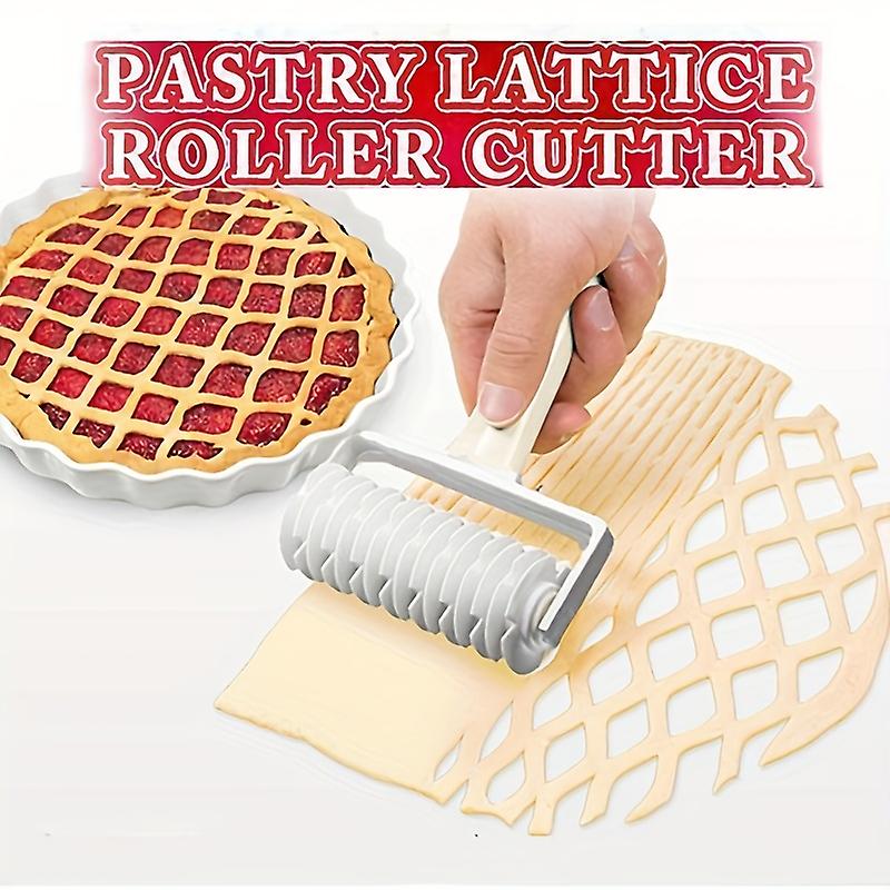 1pc Lattice Roller Cutter Pastry Lattice Roller Cutter Cookie Dough Roller Lattice Plastic Lattice Cutter Multifunctional Lattice Roller Cutter F