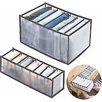 Jeans Storage Box, Triomphe Clothes Drawer Mesh Divider Box, Foldable and Washable Storage Box, Suitable 2p