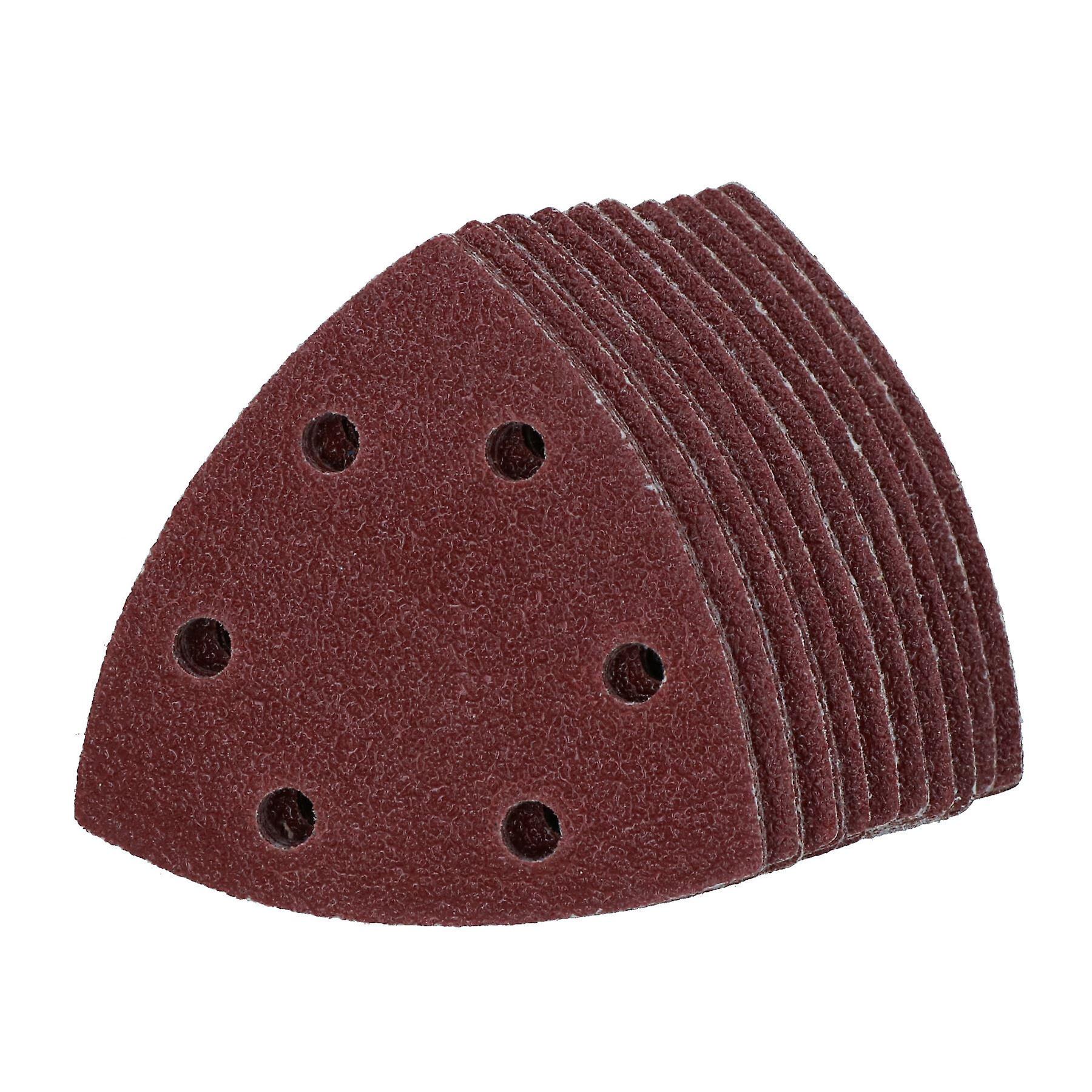90mm Triangular Sanding Abrasive Discs Pads Hook Loop Backing Mixed Grit 50pk