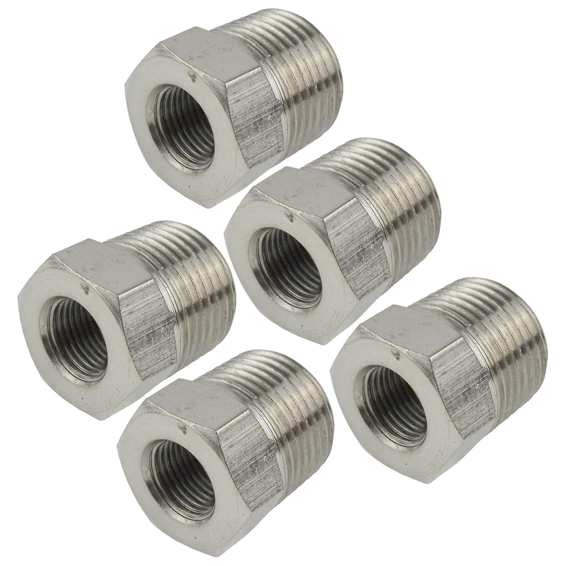 1/2" BSP Male to 1/4" BSP Female Thread Adapter Hex Bush Air Fitting 5 PK FT047