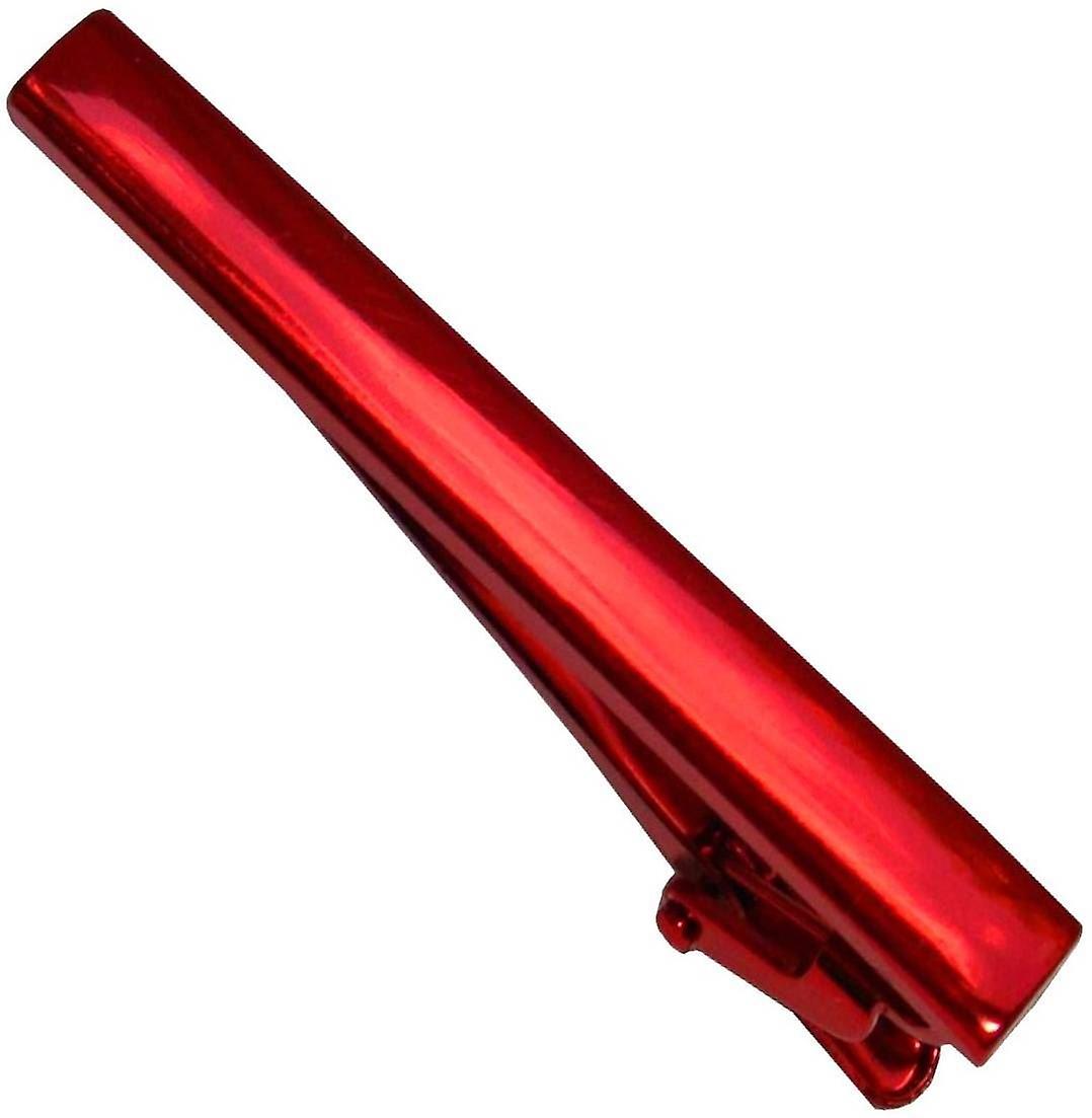 Bassin and Brown Plain Metallic Tie Bar - Red