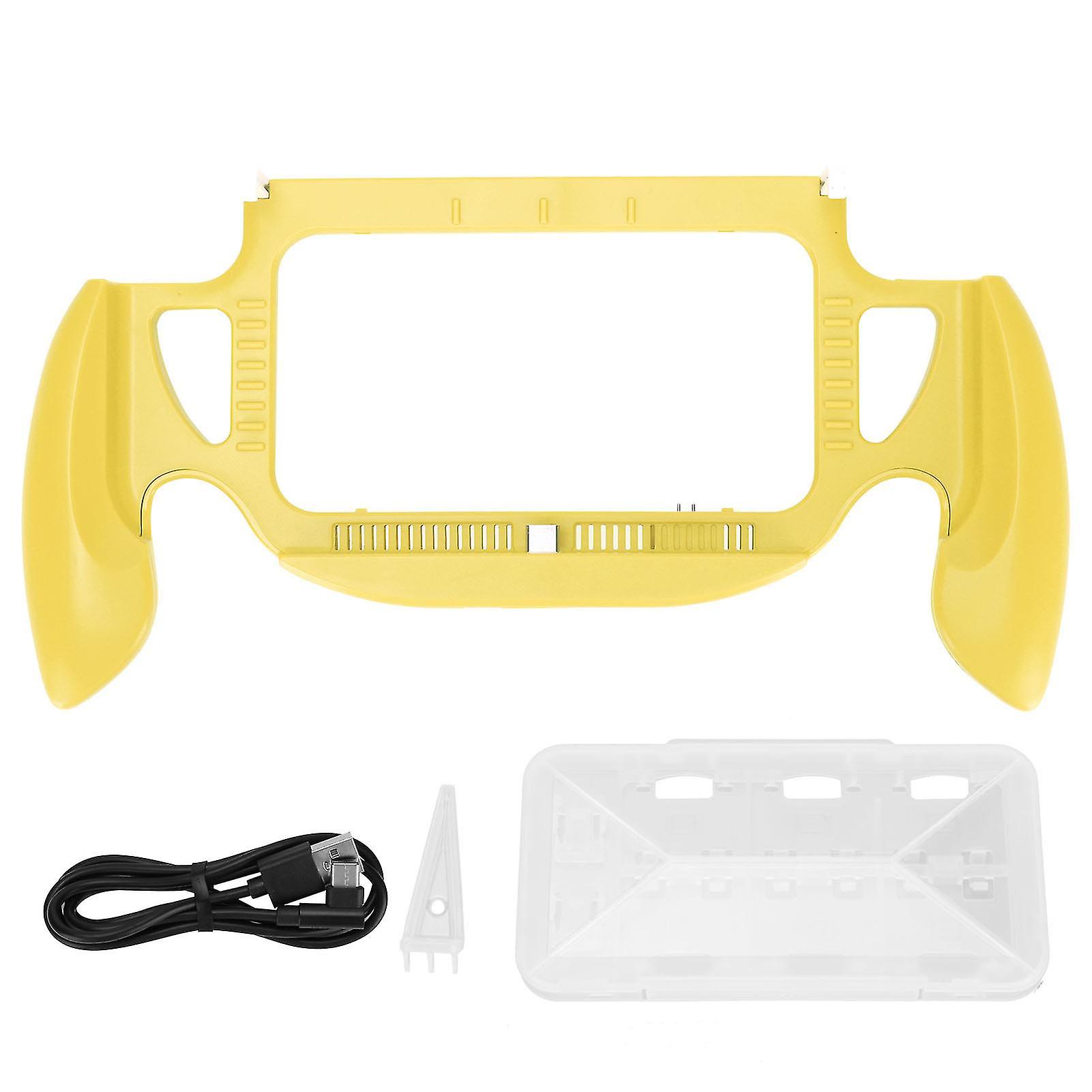Protective Grip Cover for Switch Lite - Detachable Stand & Quick Charge in Yellow