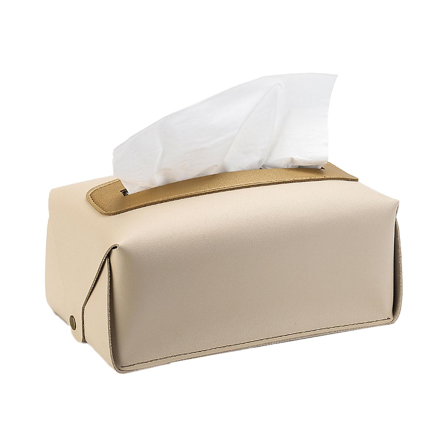 Decorative Tissue Box Wide Application Faux Leather Waterproof Detachable Napkin Case Pouch for Home