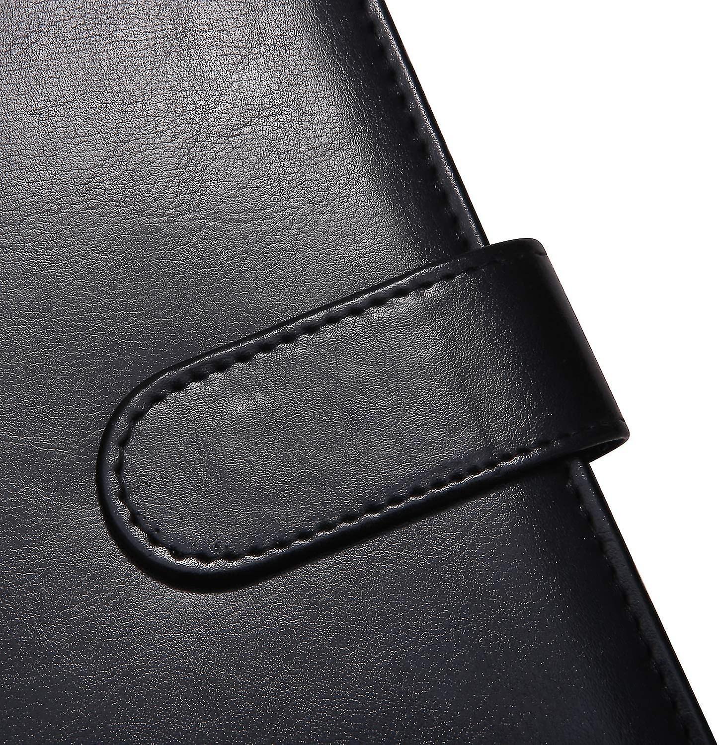 Folder A4 Clipboard File Folder, Faux Leather Folder Folding Clipboard With Cover Clipboard (black) TY