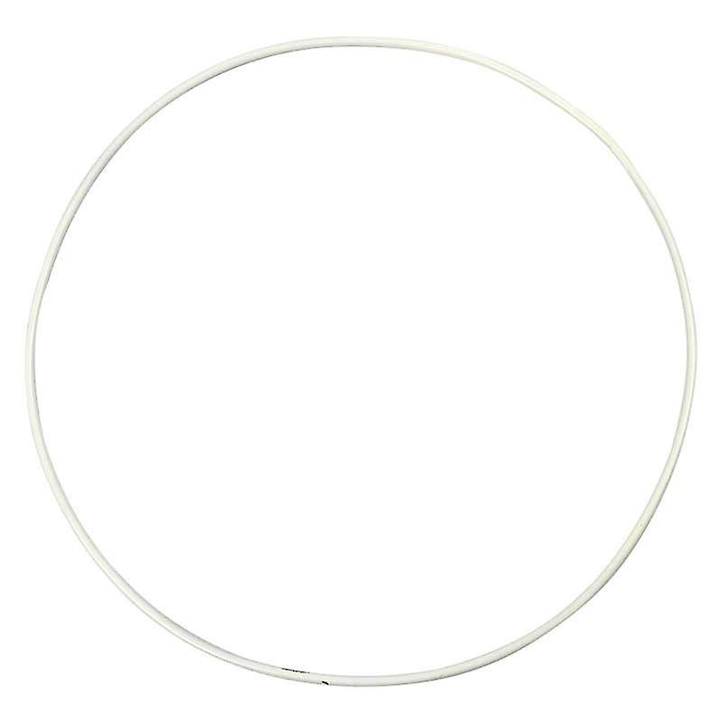 5 white plated metal ring Ø 20 cm