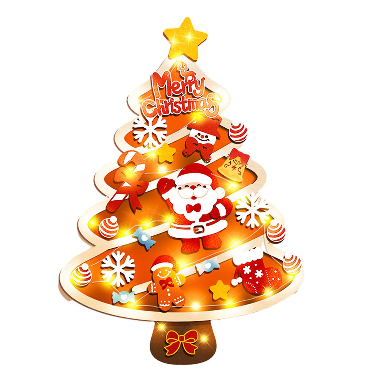 Multi Patterns Christmas Tree Paste Decoration Lightweight Christmas Tree Pasting Ornament for Kids