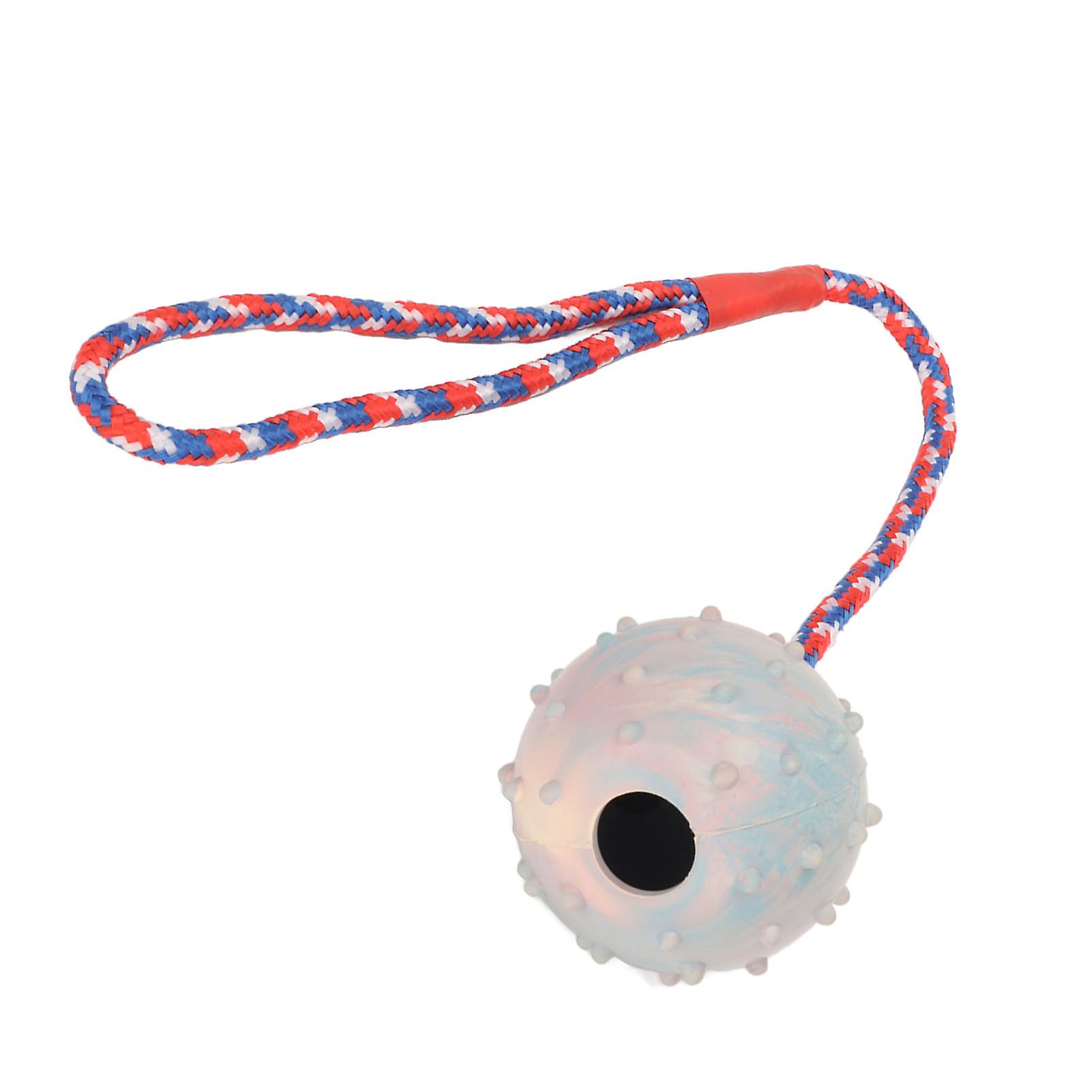 Balle à mâcher en caoutchouc avec corde pour chien, jouet d'entraînement pour la dentition des chiots, pour chiens de taille moyenne et petite