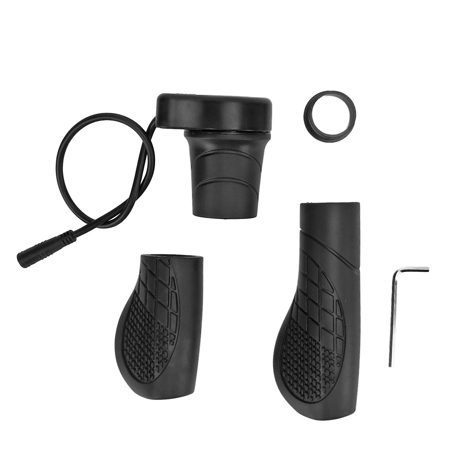 Left-Side Half-Twist Throttle Grip for Bafang Mid Drive E-Bikes - ABS & Rubber Handle