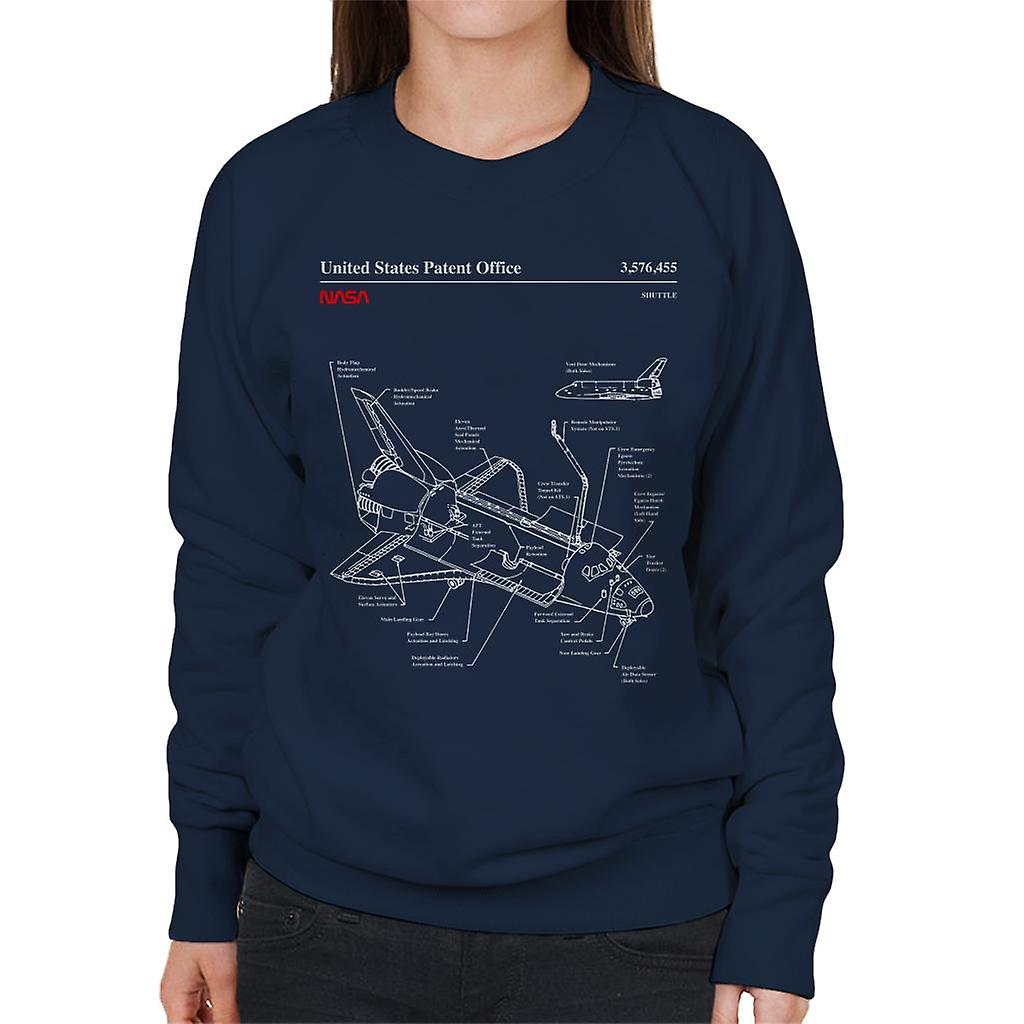 NASA Space Shuttle Blueprint Women's Sweatshirt