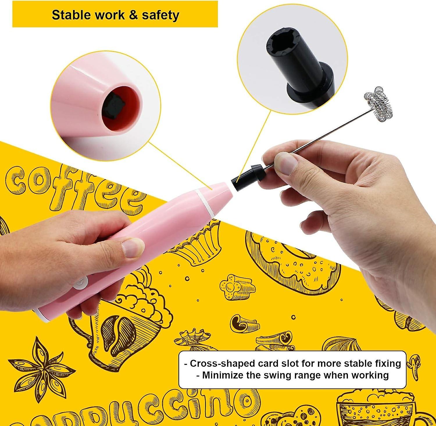 جهاز إزباد الحليب الكهربائي المحمول باليد مع شحن USB