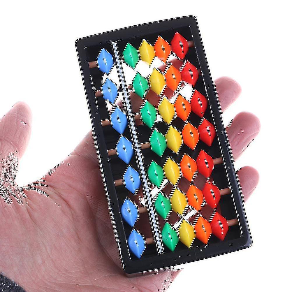Mini Plastic Abacus Arithmetic 7 Digits Kids Maths Abacus Educational Toys