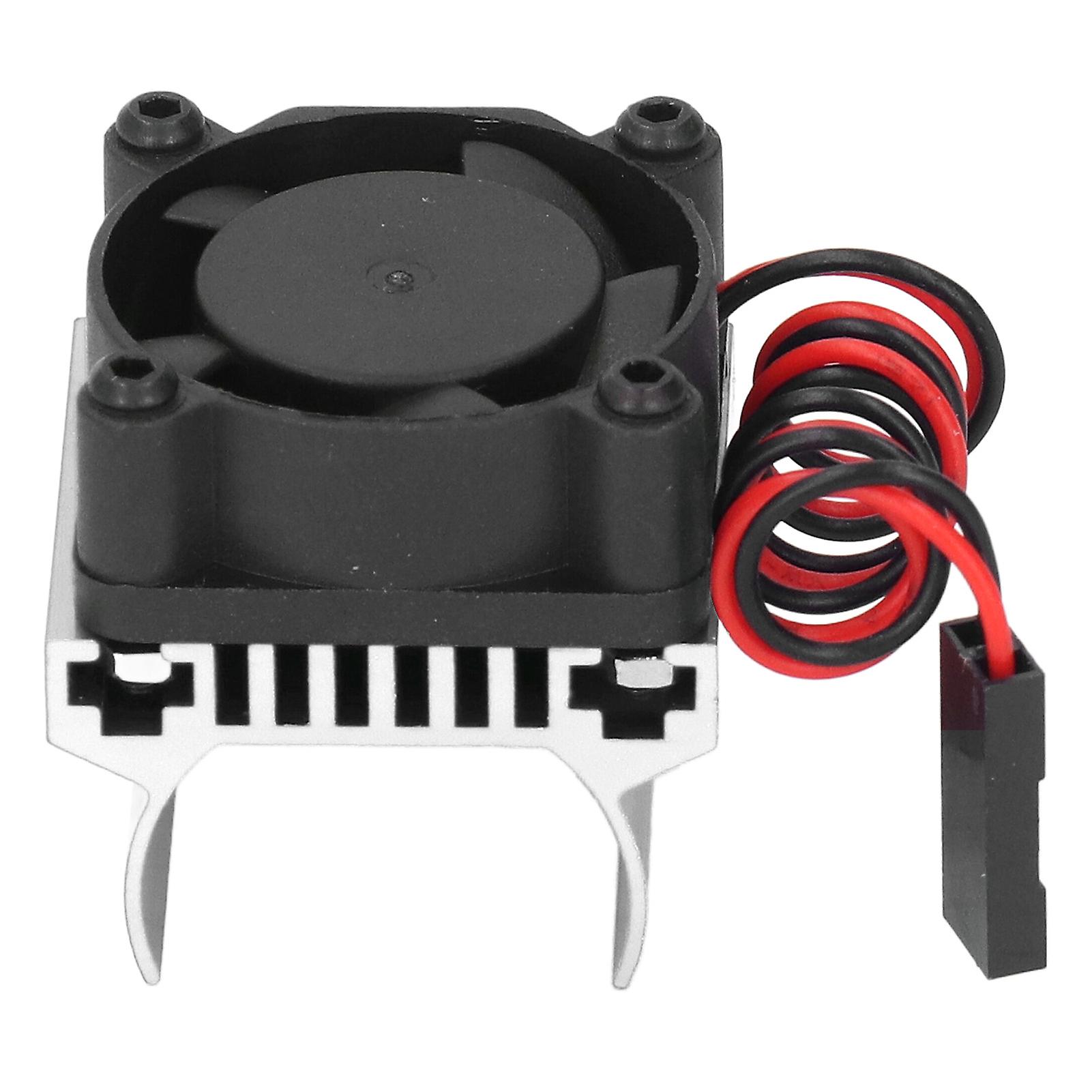 RC Motor Cooling Fan Heat Sink RC Accessory for Traxxas 1/18 RC Car Silver