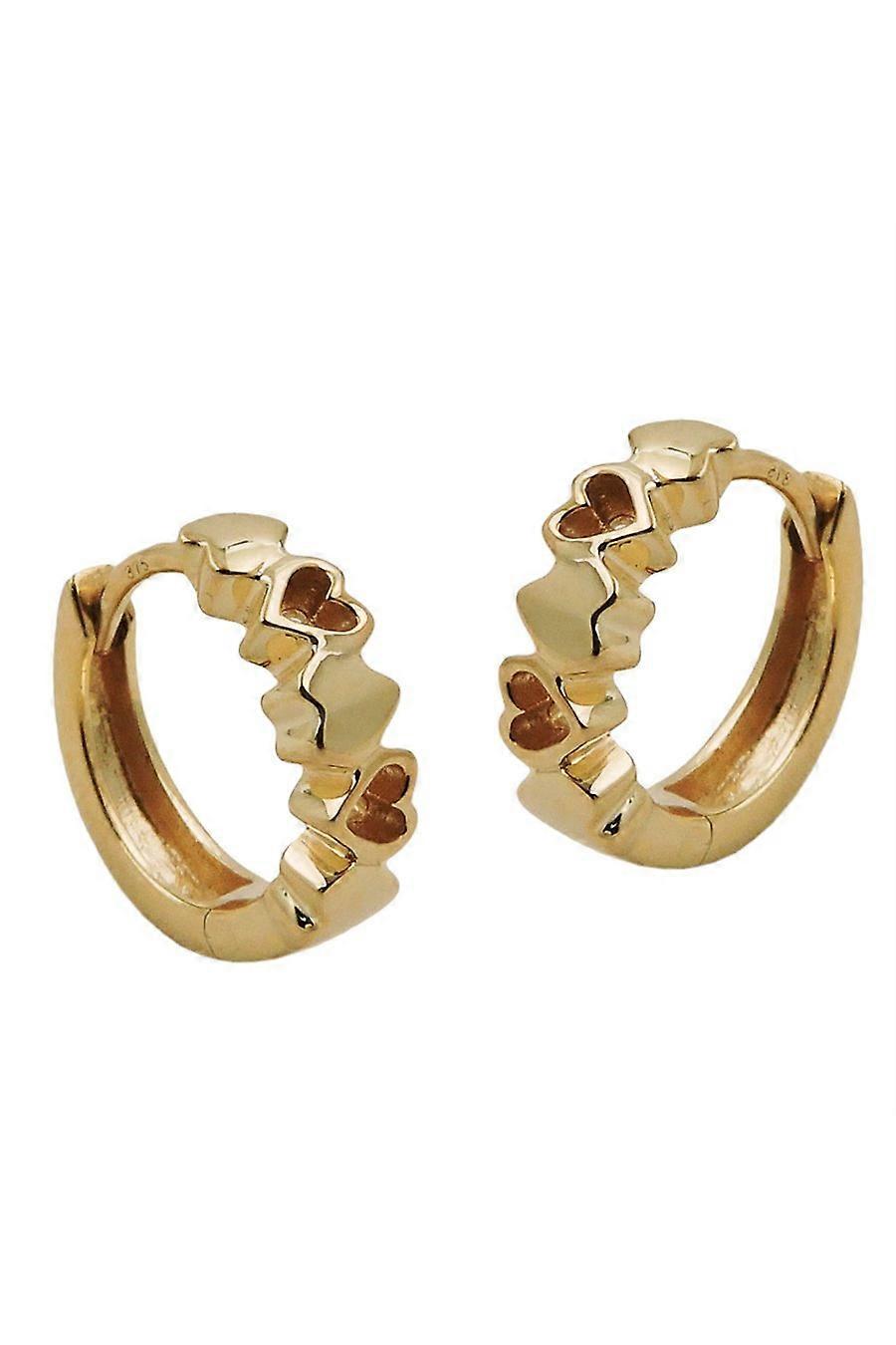 Hoop Earrings With Hearts 9k Gold - Gl431349