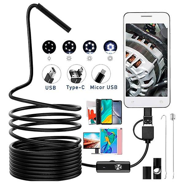 HD USB Type-C Endoscope Borescope Snake Inspection Camera for Android Mobile