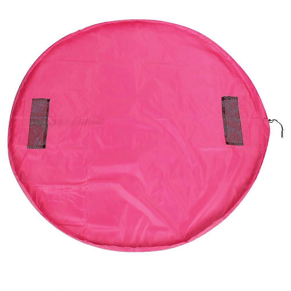 Multifunctional Portable Hanging Toy Organizer Storage Bag Play Mat for Kid Child(Red)