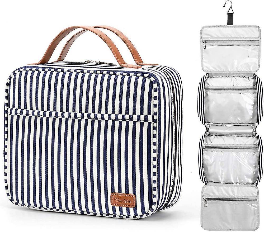 Hanging Travel Toiletry Bag, Large Blue