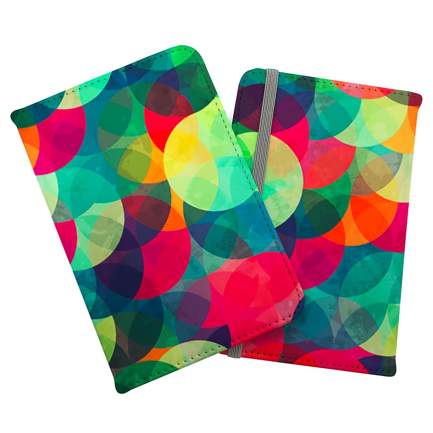 Colourful Grunge Circle Pattern Passport Cover