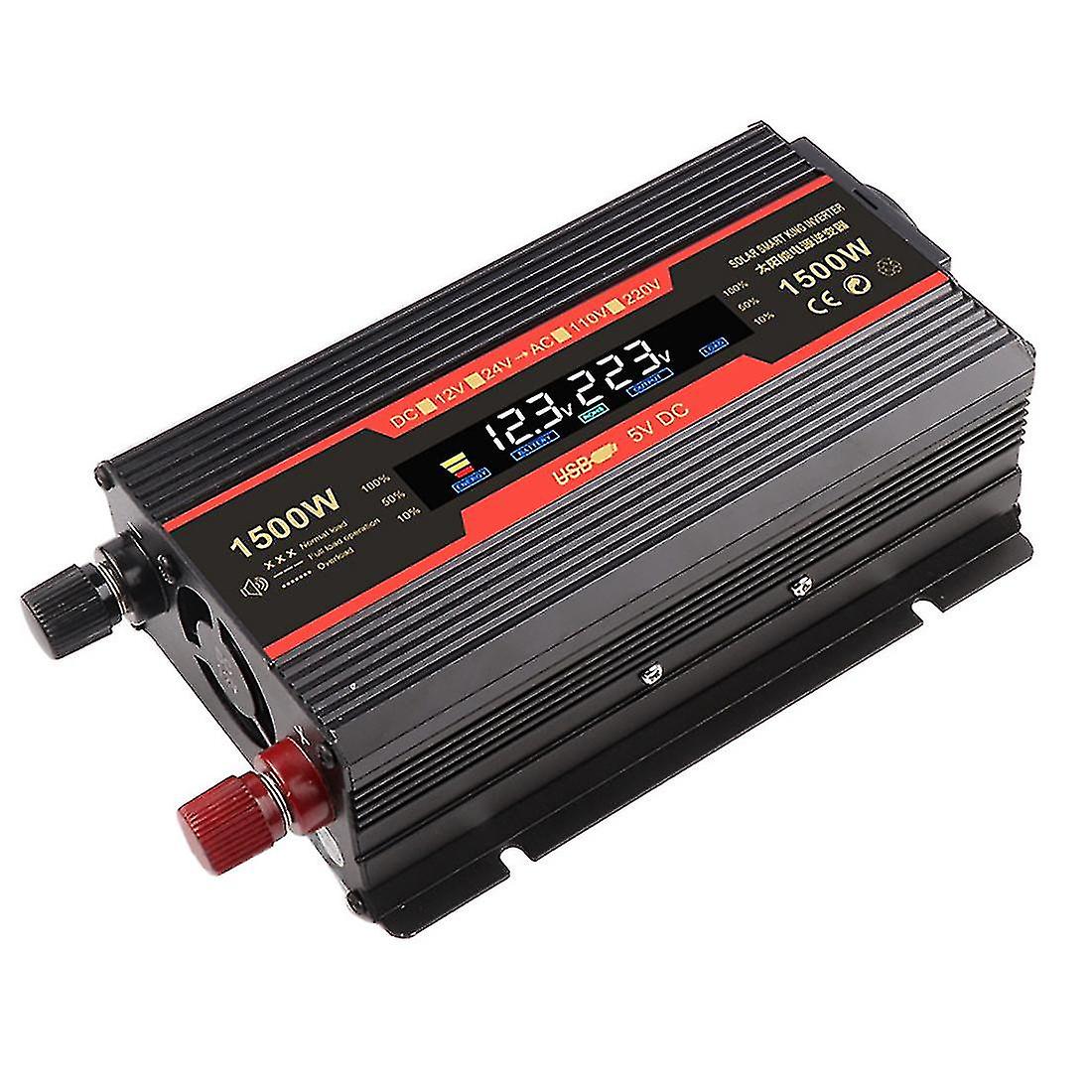Auto Wechselrichter 1500W DC 12V zu AC 220V Power Inversor 2USB Portable Converter Eu Socket Car Converter