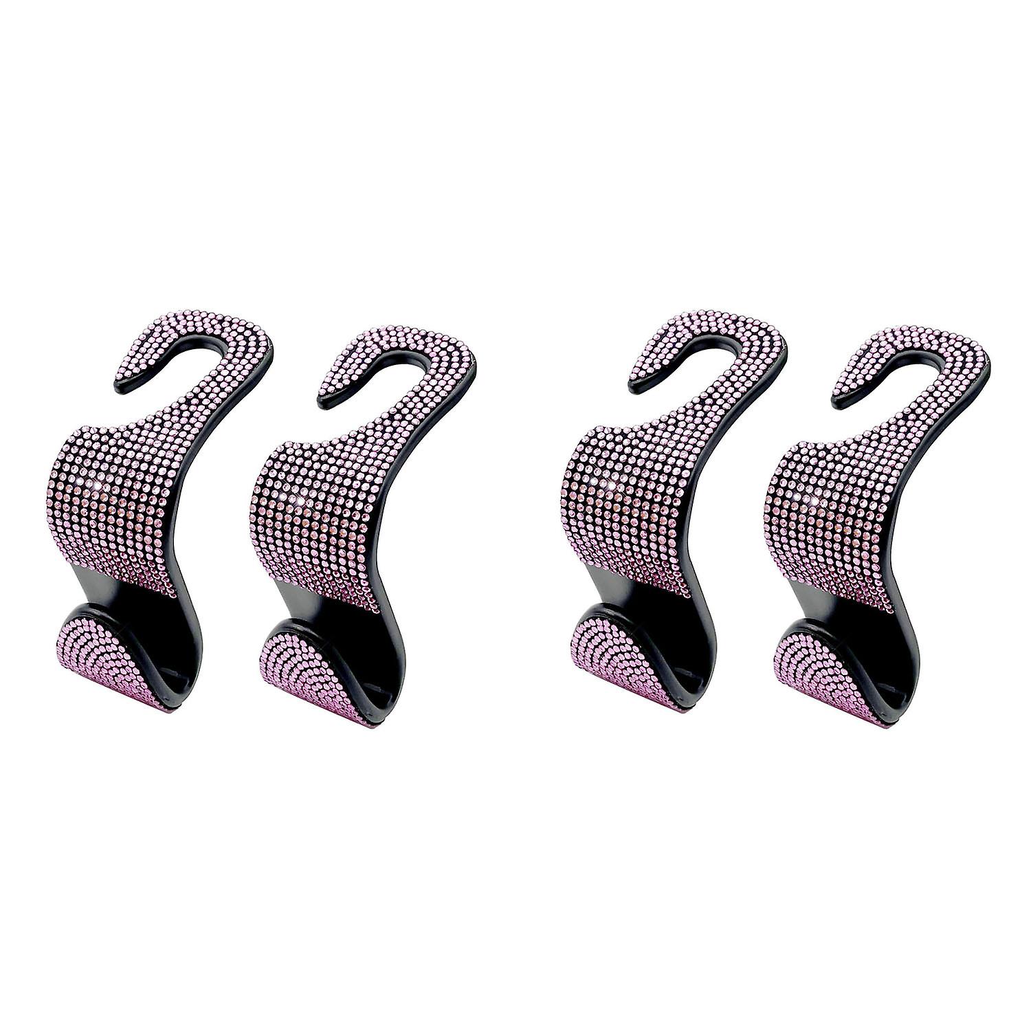 Universal Car Headrest Hook, Pack of 4 Car Seat Hooks, Multifunctional Car Hooks for Handbag