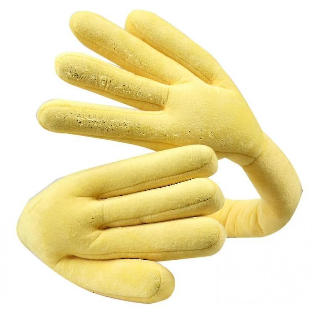 Portable Hand Shape Travel Headrest - Neck Perfect Support Pillow(yellow)