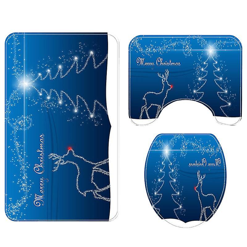 3pcs Christmas Bath Mat
